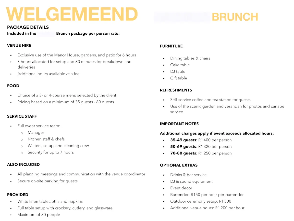 Welgemeend Brunch Welgemeend Brunch